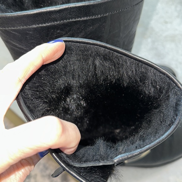 STUNNING AND FLAWLESS Jimmy Choo Leather Boots Lined w/ Rabbit Fur Sz 37 - Picture 6 of 8